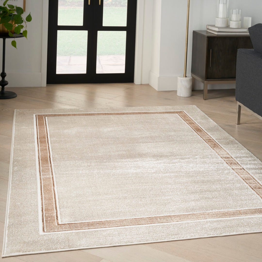 Ebern Designs Maag Area Rug Ivory/Cream Rectangle 119 x 180cm
