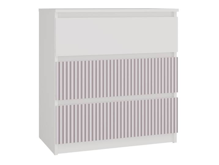Commode à tiroirs pour chambre d’enfant DUSTER – blanc / rose