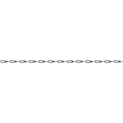 Pösamo, Kette, Patentkette Psamo 0,4 mm Messing verchromt, Meterware
