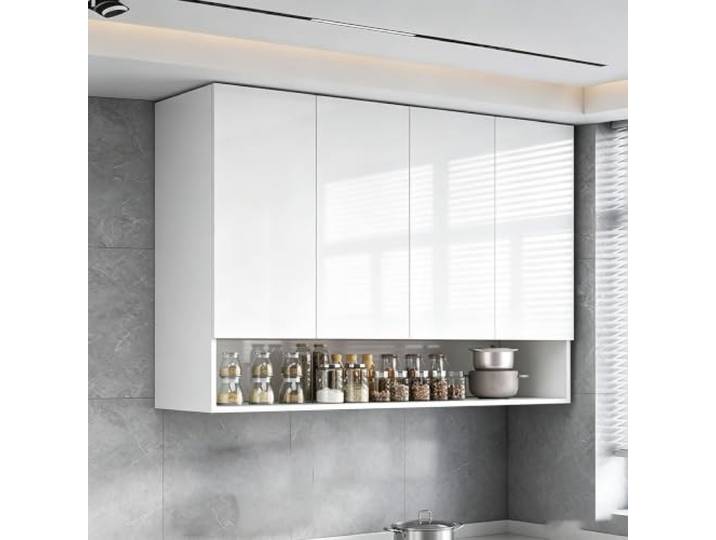 WNGJZZYC Küchenhängeschränke, Gewürz‑Und Küchenutensilien‑Organizer Mehrstöckiger Hängeschrank Für Küche, Badezimmer, Balkon, Mehrzweckschrank Für Esszimmer(120x35x80cm/47x14x32in)