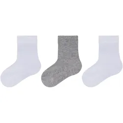 3er Pack camano Soft Baumwolle Baby-Socken 1000 - white 19-22