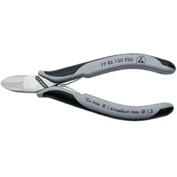 Knipex, Bolzenschneider + Seitenschneider, 77 82 130 ESD Elektronik-Seitenschneider ESD mit Mehrkomponenten-Hüllen 130 mm (130 mm)