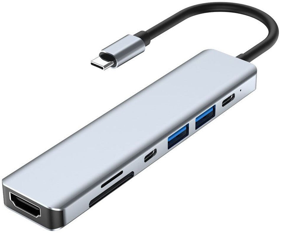 Lippa 7-in-1 60W USB-C Hub - Sølv