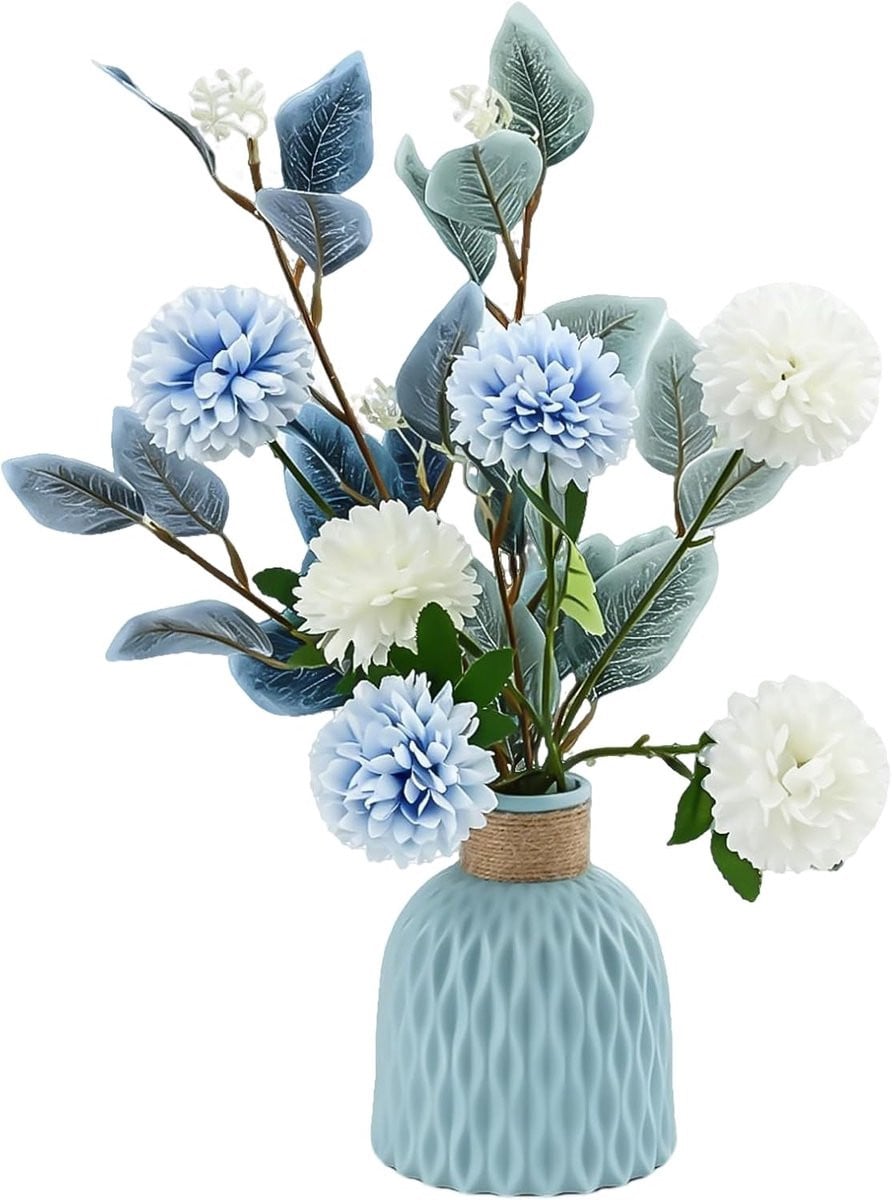 Kunstbloemen met vaas