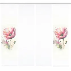 Schmidt Schiebevorhang Meliora 4er Set Polyester Rosa Rose