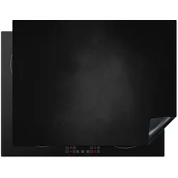 HERDABDECKPLATTE Beton - Schwarz - Grau - Strukturiert - Industriell Induktionsmatte 77x59 cm
