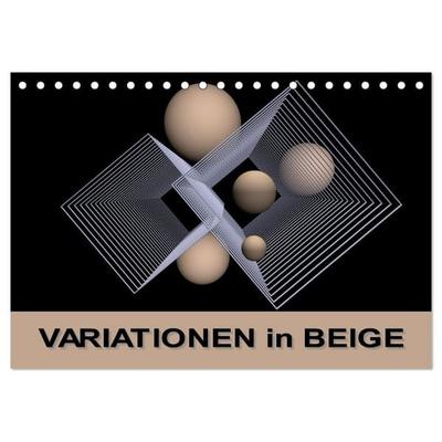 VARIATIONEN in BEIGE (Tischkalender 2027 DIN A5 quer), CALVENDO Monatskalender