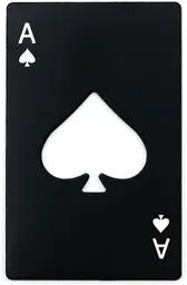 Uplifted Trends Stainless Steel Playing Cards Bottle Opener Credit Card Beer Opener black