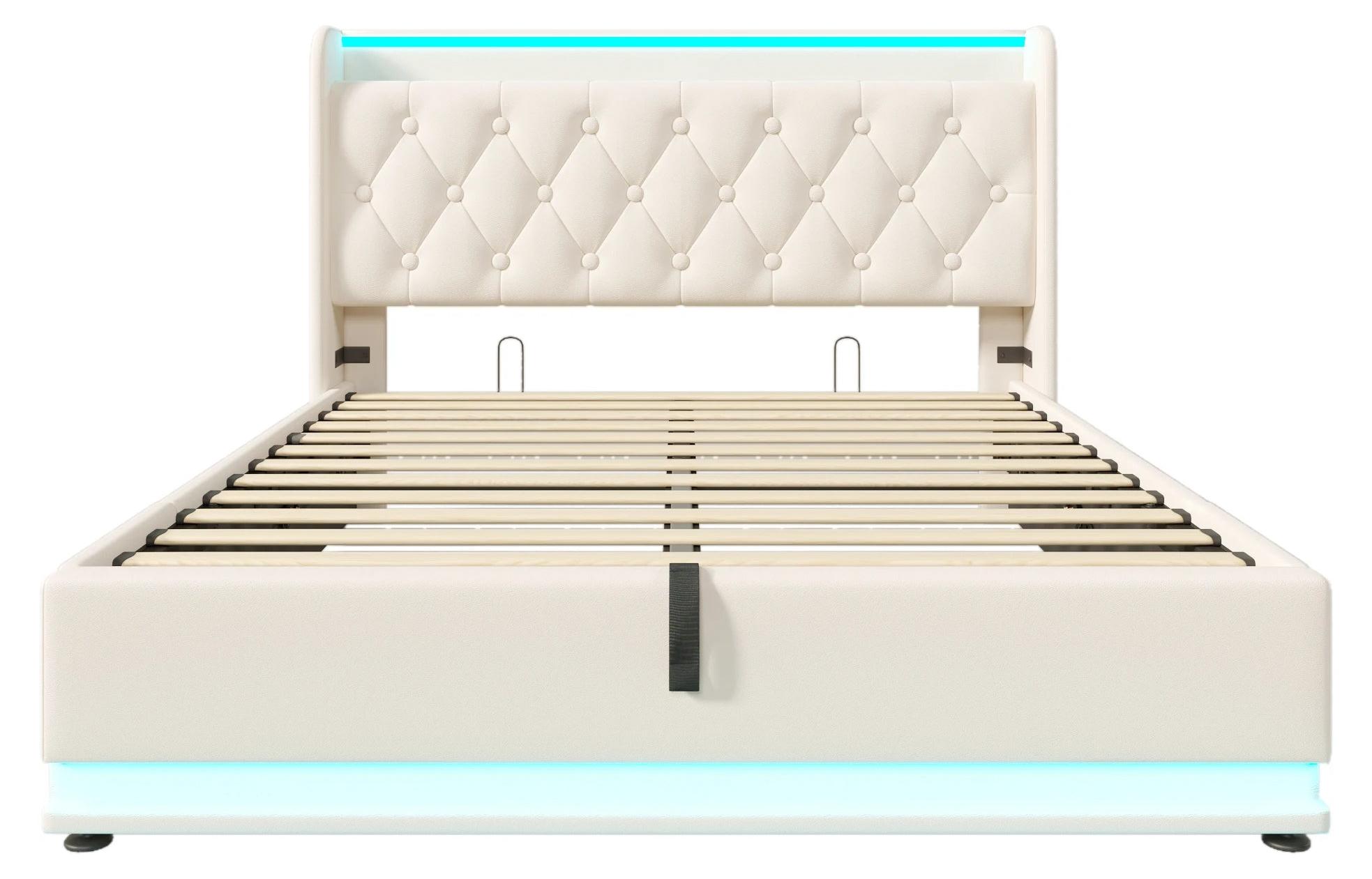 Bett mit Stauraum - Einzelbett - Polsterbett - Schlafsofa - Stauraum - 90x200 cm