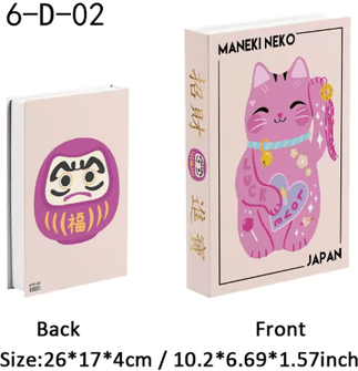 Inspire Picks Ukiyo e Lucky Cat Decorative Book Storage Box Japanese Style Hidden Storage Decor 6 d 02