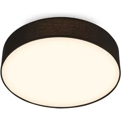 Briloner, Deckenleuchte, DUCK LED Deckenleuchte mit Stoffschirm - Schwarz (2600 lm)