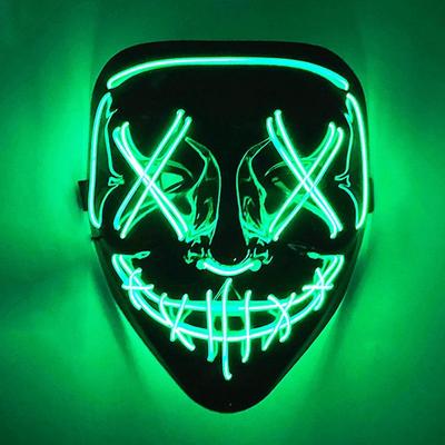 Inspired Living Neon Glow LED Purge Mask Wireless Light Up Halloween Cosplay Mask 3