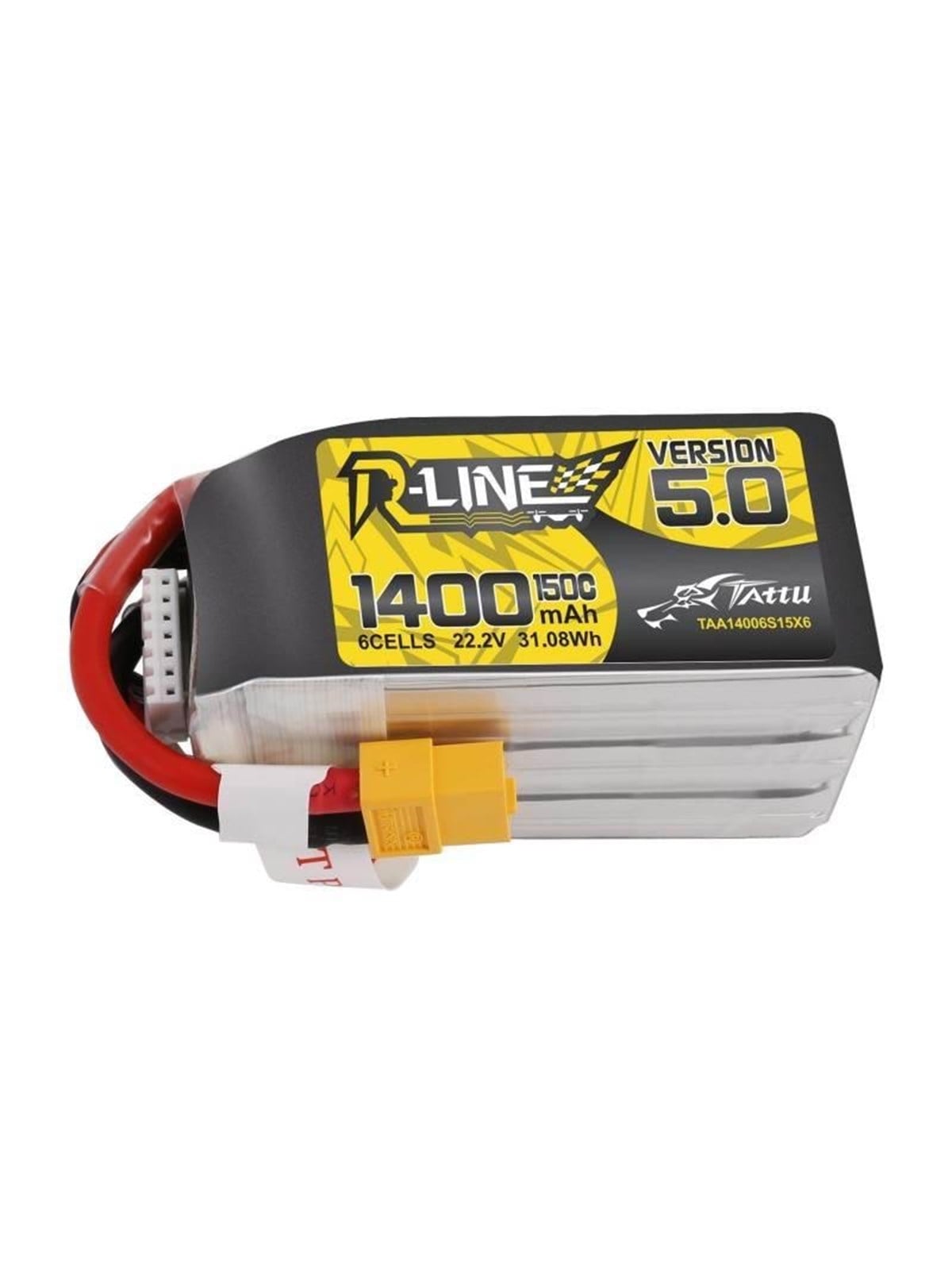Gens ace &Tattu R-Line 5.0 1400mAh 22.2V 150C 6S1P XT60 battery