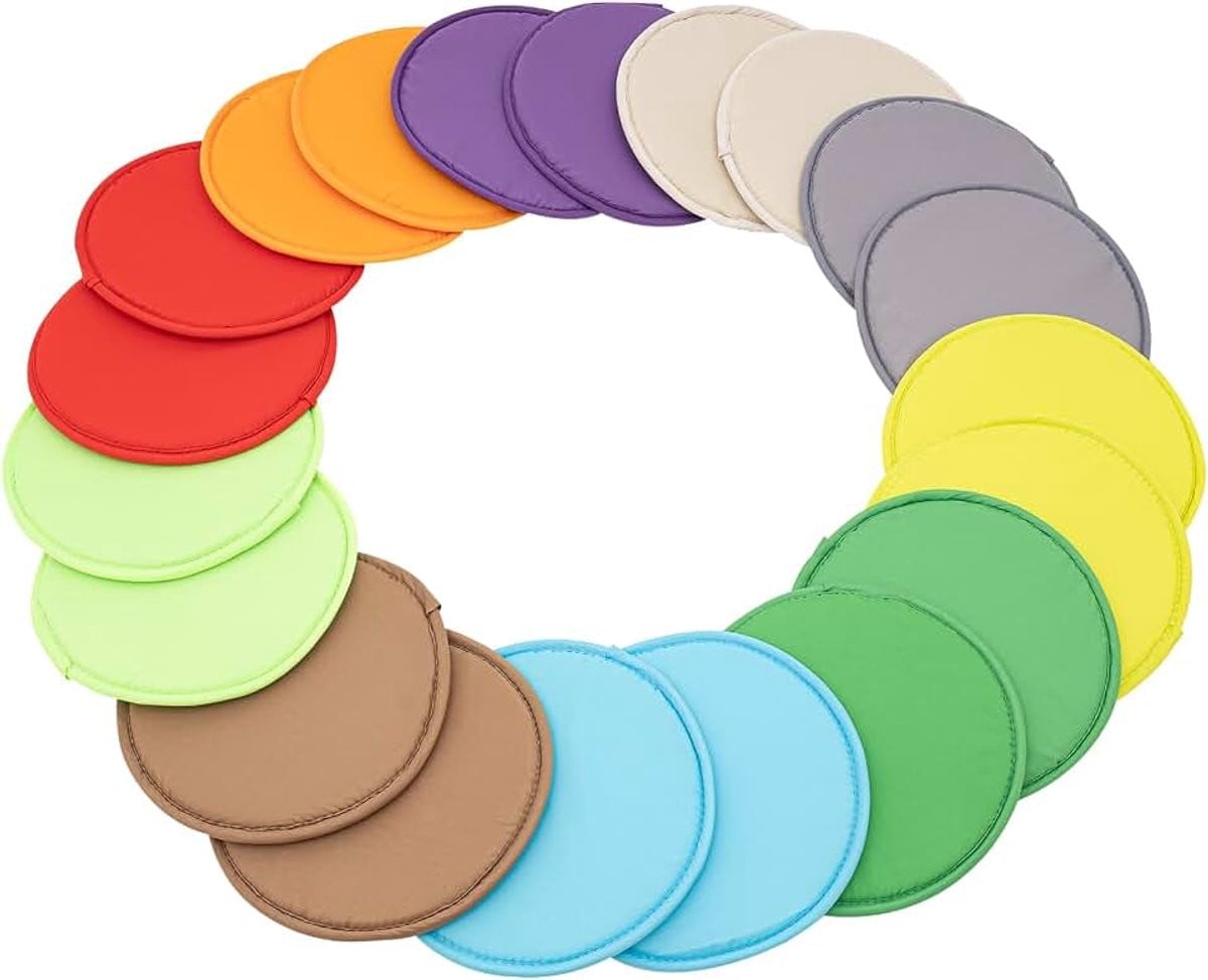Rond zitkussen van duurzaam vilt voor volwassenen, Diameter: 30 cm