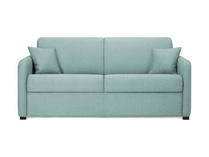 BREST - Canapé convertible 3 places - Tissu tissé, Vert deau
