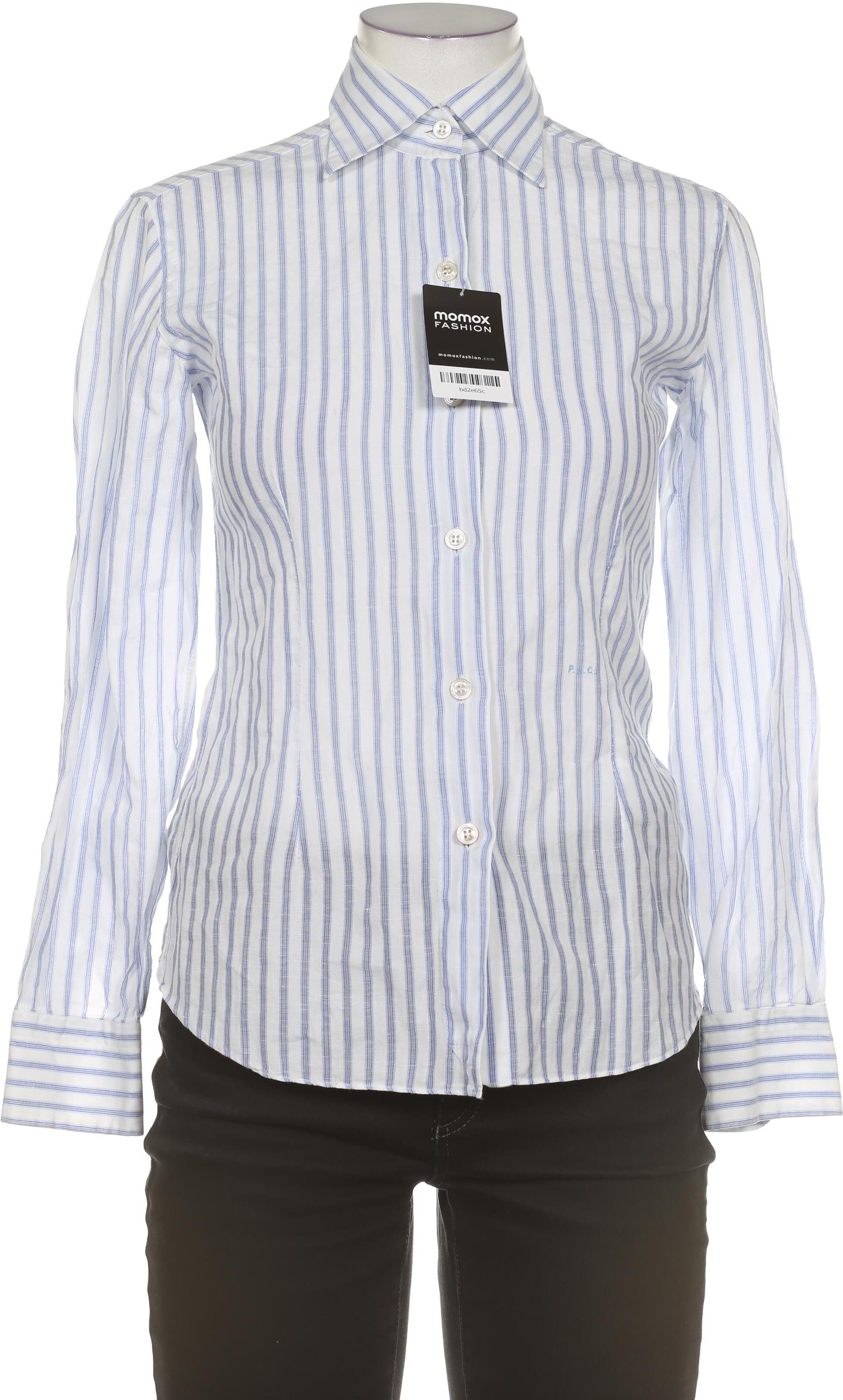 Patrick Hellmann Collection Damen Bluse, Weiß, Gr. EU 42, Baumwolle - Second Hand