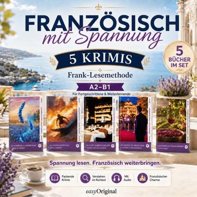 Französisch mit Spannung: 5 moderne Krimis A2-B1 (+ Audio-Online), Set von Louise Delaunay, EasyOriginal Verlag, 978-3-99197-044-6
