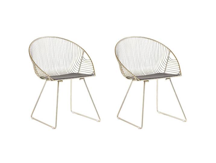 METALLSTUHL 2er-Set Stahl Gold Aurora