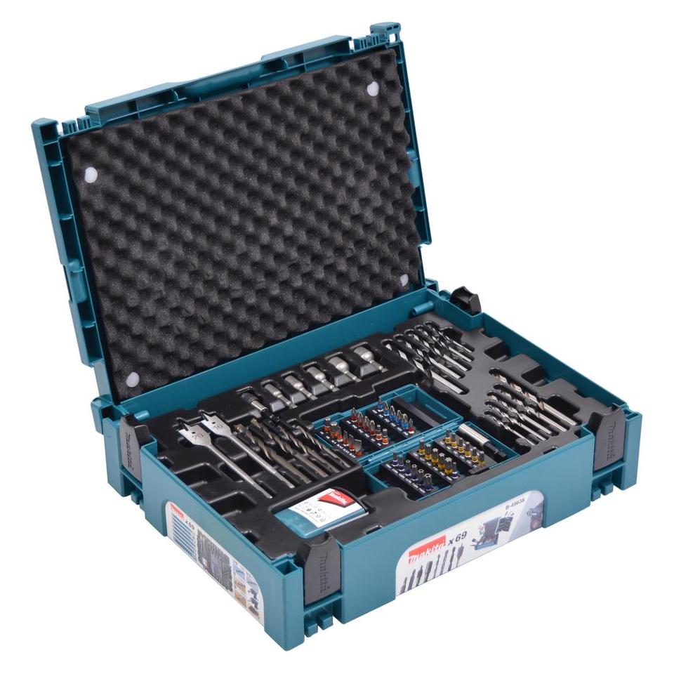 Makita Set Bits + Bohrer im MAKPAC Koffer (B-49638)