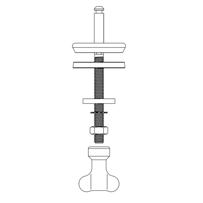 Pagette Pagette Nova Befestigung 792900100 Edelstahl, Unterteil abnehmbar