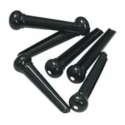 Bridgepin mit Abalone-Punkt, schwarz