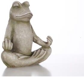 Hi-Line Gift Ltd. Frog Sitting In Lotus Position