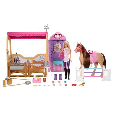 Barbie Mysteries: Das geheimnisvolle Pferdeabenteuer - Pferdestall-Spielset mit Puppe