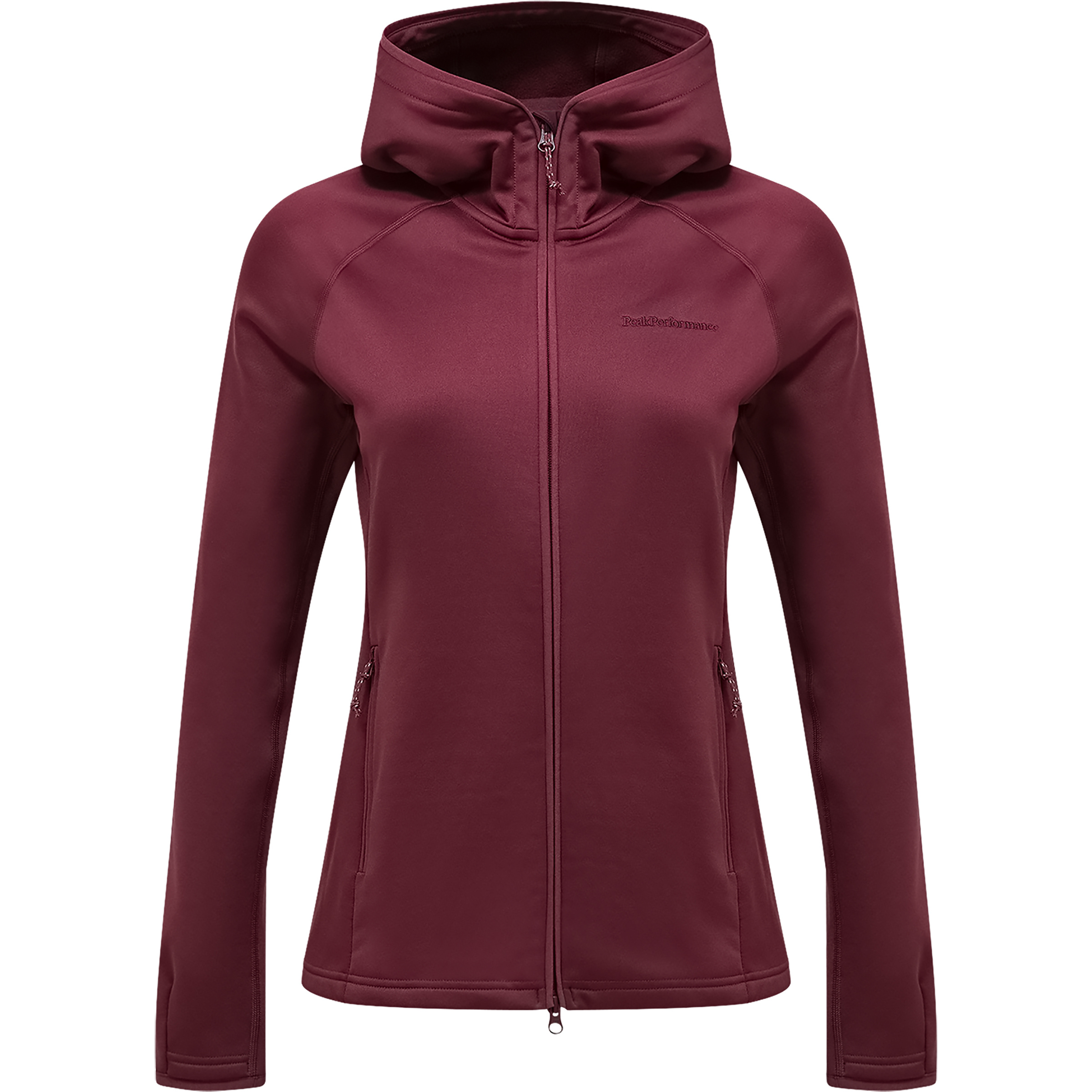 Peak Performance Midlayer Damen Fleecejacke rot Größe XS Skifahren Elastisch