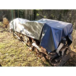 Abdeckplane für Brennholz, Abmessung 4,5m x 2,3m grau - 14300 - grau