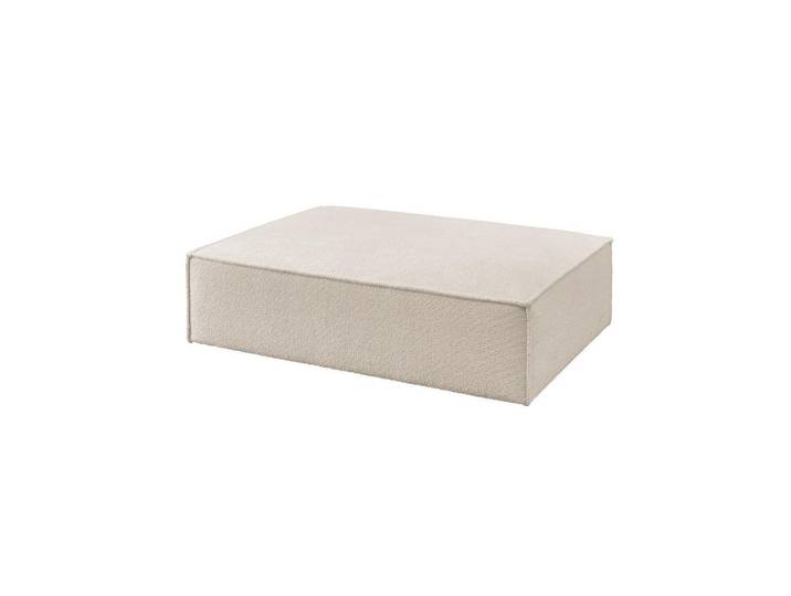 Kawola Polsterhocker Carmo Weiß Flachgewebe, Textil, Rechteckig, 145x43x100 cm, Wohnzimmer, Sessel, Hocker, Sitzhocker