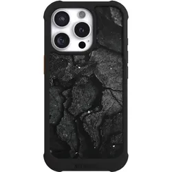 Nivocase Hülle für Apple iPhone 16 Pro Stossfeste Handyhülle NIVOmax Case Schwarz Beton Stein schwarz (Apple iPhone 16 Pro), Smartphone Hülle, Schwarz