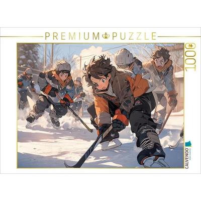 CALVENDO Puzzle Eishockeyspiel | 1000 Teile Lege-Größe 64x48cm Foto-Puzzle für glückliche Stunden, Sonstige von , Calvendo Puzzle