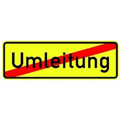 Magni, Sicherheitskennzeichnung, VKZ.457.2, 1050x350mm Ende der Umleitung RAL-Gütezeichen Folie RA1