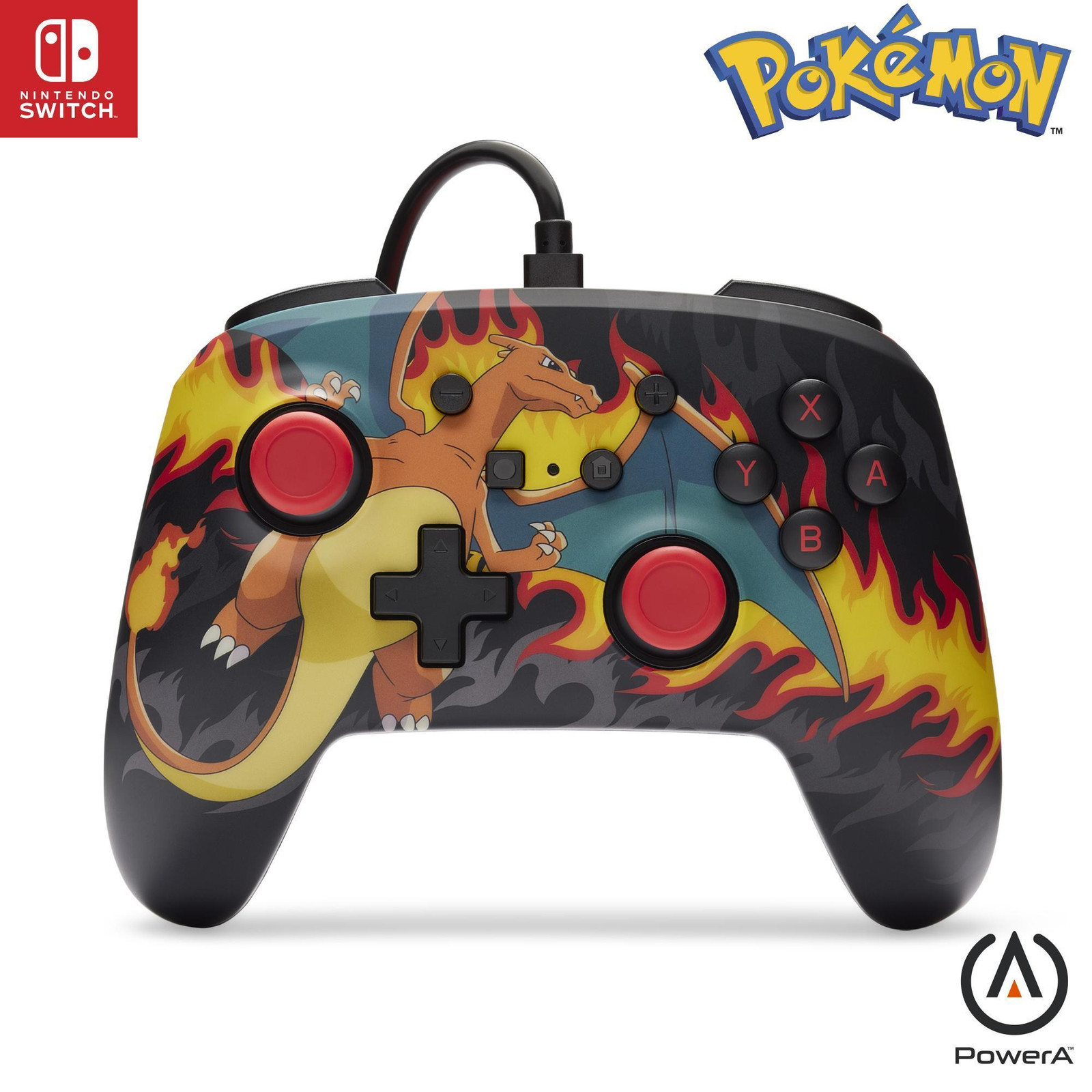 PowerA NSGP0283-01 Gamepad voor Nintendo Switch en Nintendo Switch OLED met USB-kabel