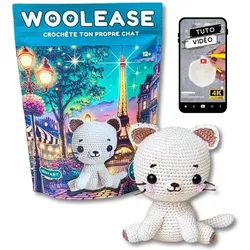 My Woolease Mywoolease Kit Crochet Taïga Le Chat, Handarbeitsset, Mehrfarbig