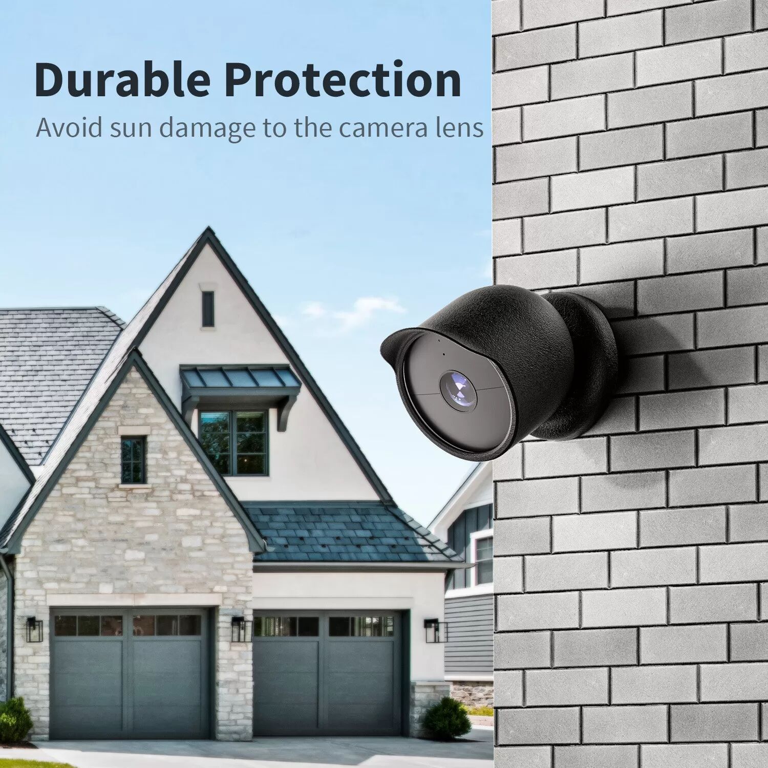 INF Étui de protection en silicone pour Google Nest Cam Le noir