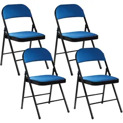 KLAPPSTUHL 4er-Set Metall Blau/Schwarz Sparks