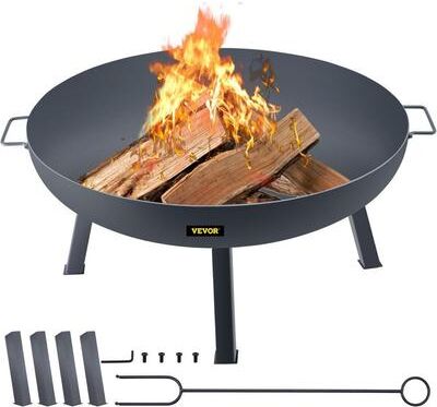 Tools, Home & Hobby 34 Inch Carbon Steel Fire Pit Bowl Outdoor Wood Burning Fire Pit For Patio Backyard Camping 34 Inch Carbon Steel Fire Pit Bowl Outdoor Wood Burning Fire Pit For Patio Backyard Camping