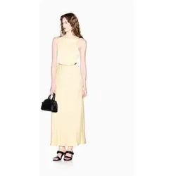 A|X Armani Exchange für Damen. XW001971AF21553U2149 Maxikleid gelb (XS), Lässig, Party, Polyester, Ärmellos / Hosenträger