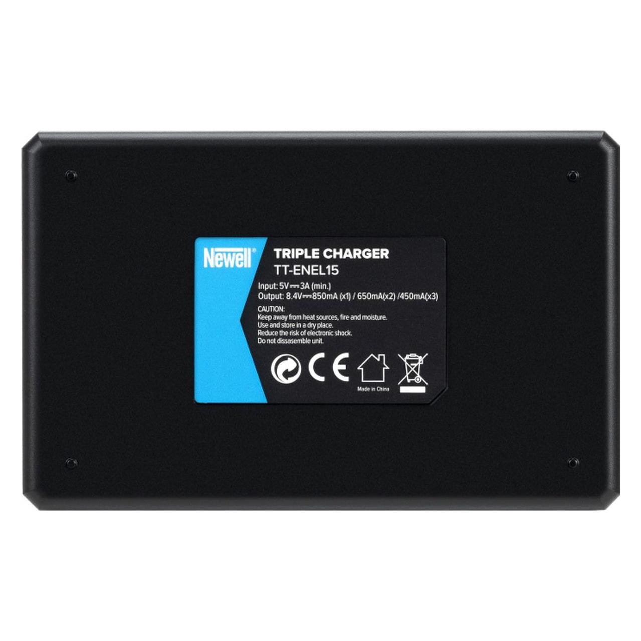 Newell Ładowarka trójkanałowa TT-USB-C do akumulatorów EN-EL15 do Nikon (Kamera Akku Ladegerät) (NL4806)