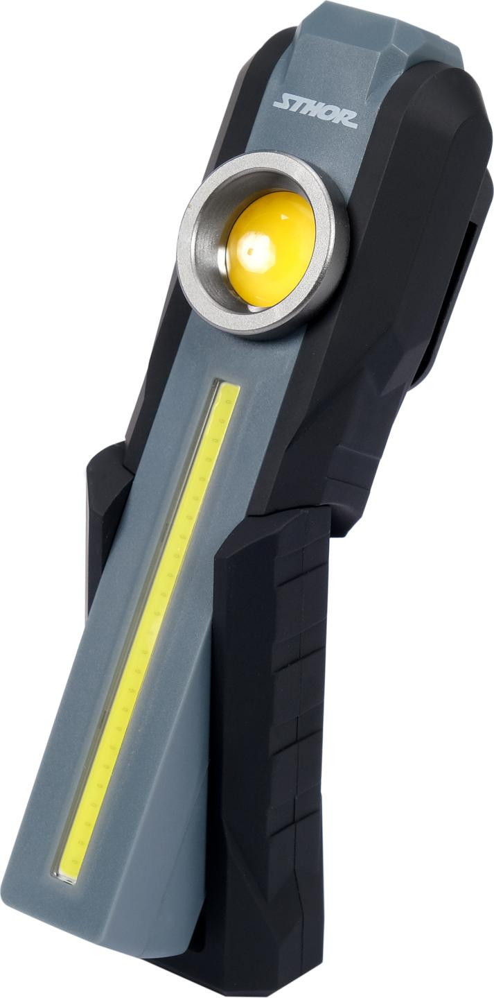 Sthor 82732 LED Werklamp met Oplaadbare Lithium-ion Batterij en Clip, IP20