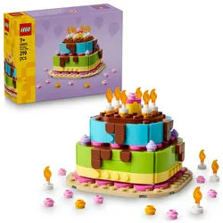 LEGO 40815 Geburtstagstorte, Tischdeko zum Selbergestalten, cooles Geschenkset