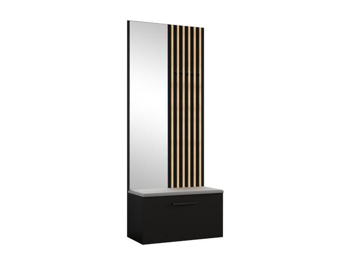 GARDEROBENSCHRANK MODULO 80,6/204/40 cm Modern Garderobe-Set Schwarz