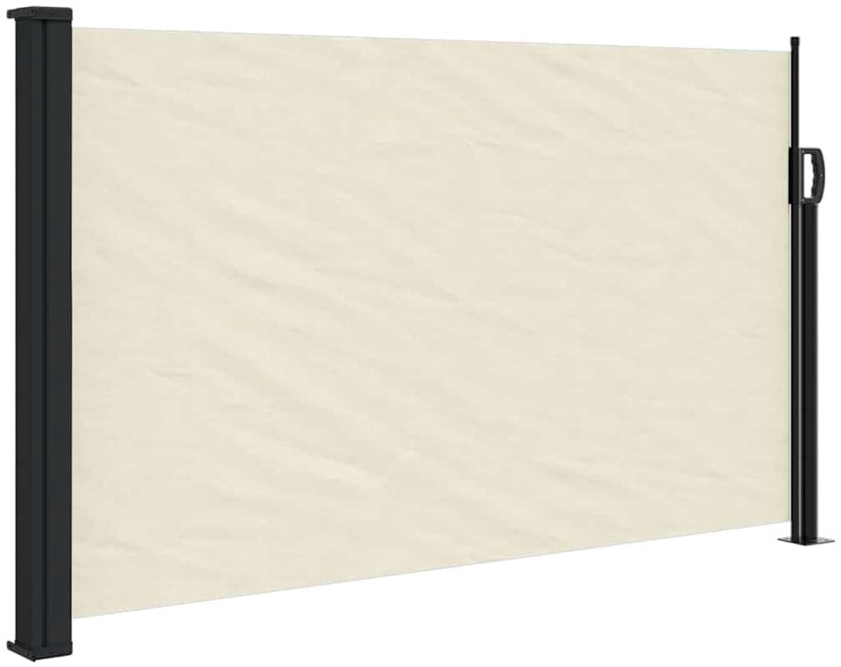 vidaXL Windscherm uittrekbaar crèmekleurig 120 x 500 cm