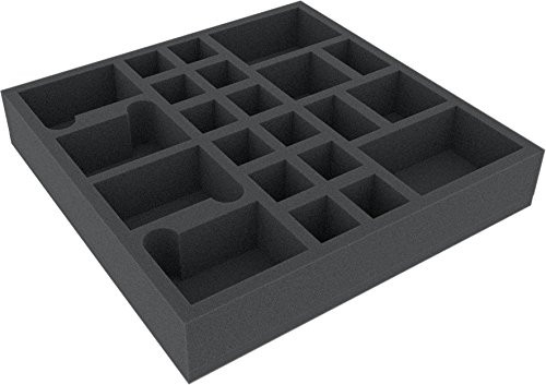Feldherr Schuimrubberen inlegstuk met 22 vakken voor bordspellen, B/D/H: 28,5 x 28,5 x 5 cm