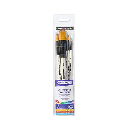 Daler-Rowney Graduate Mixed Media Penseelset met 5 Geassorteerde Borstels