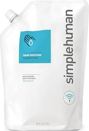 Simplehuman Berührungsloser Abfalleimer 45l, halbrund, matter Edelstahl, FPP, Beuteltasche
