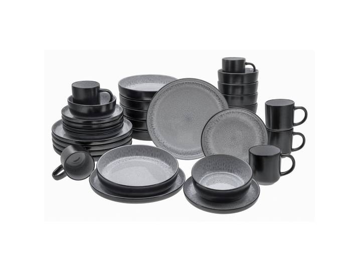 Creatable Kombiservice, Hellgrau, Keramik, 30-teilig, 300 ml, lebensmittelecht, Essen & Trinken, Geschirr, Geschirr-Sets, Kombiservice
