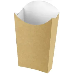 MONOUSO - Große Pommesschütte Faltbox Kraft (25 Stück)