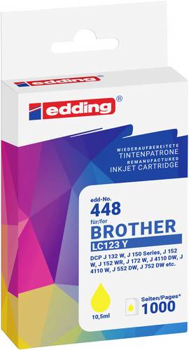 Edding Druckerpatrone ersetzt Brother LC123Y Kompatibel Gelb EDD-448 18-448-01